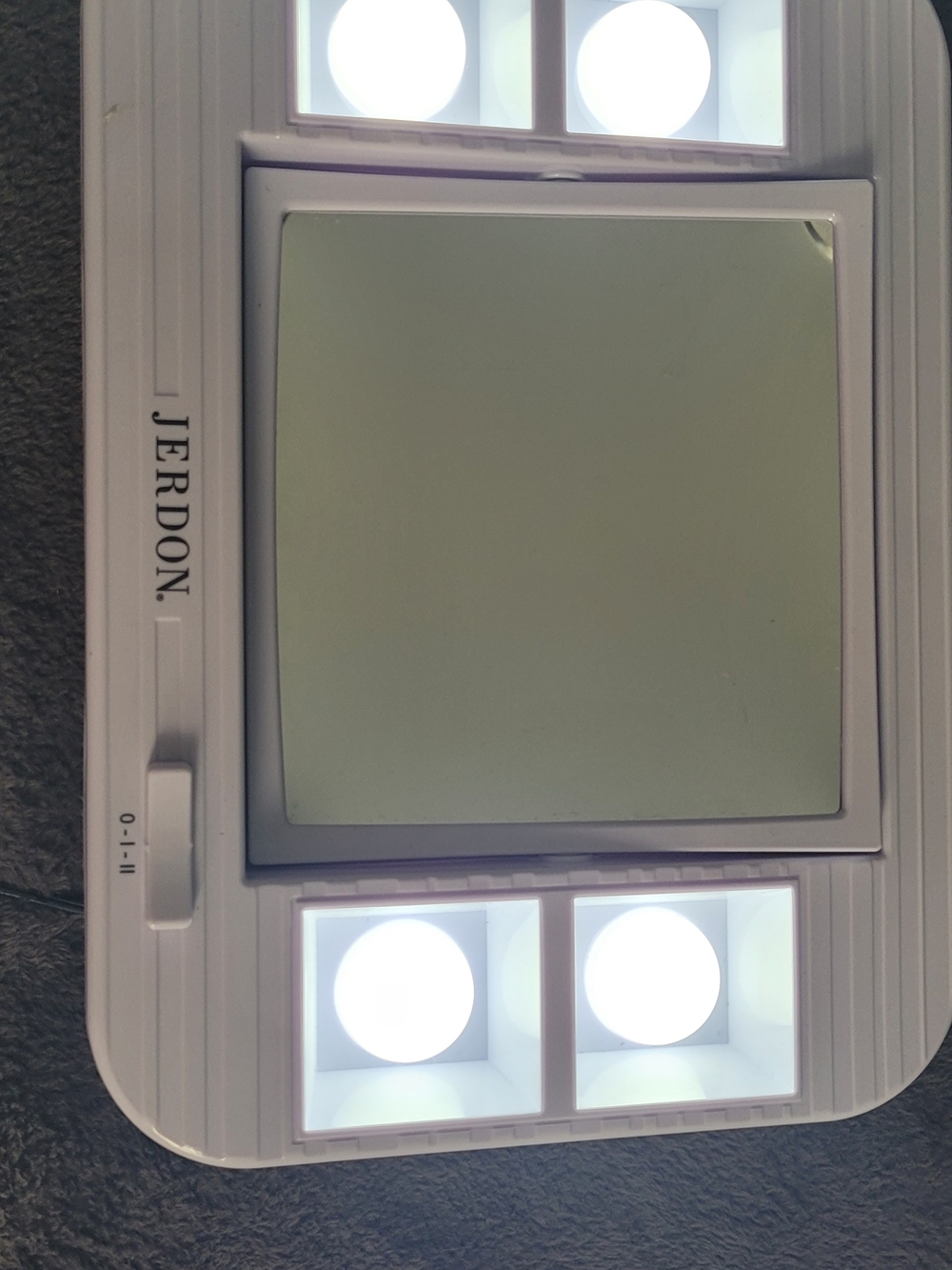 Jerdon Lighted Makeup Mirror in White